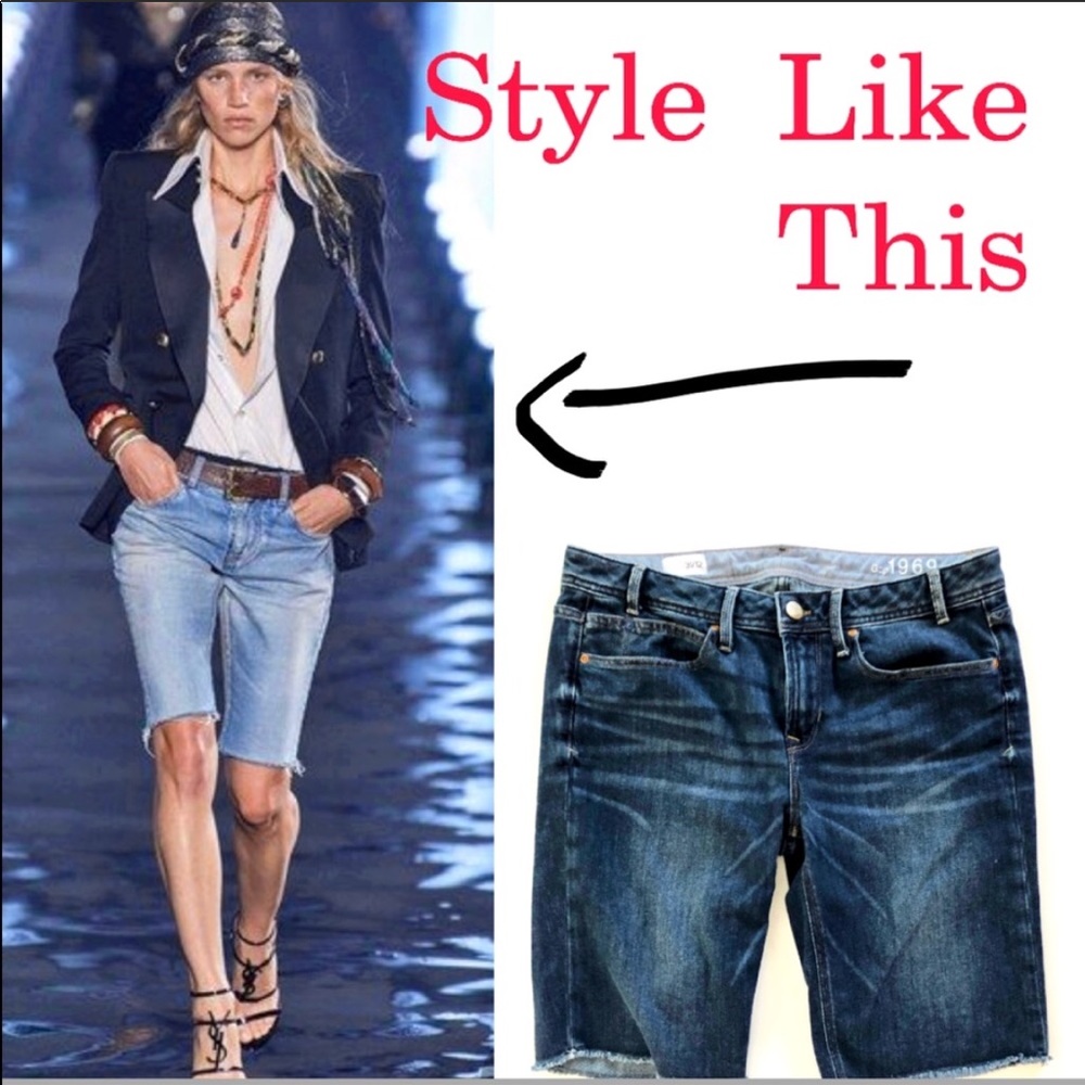 Vintage Gap 1969 cut off jean shorts.